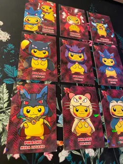 Pikachu Poncho Set Cracked Holo Team Rocket Card Database Peru Pokemon Full Set - Image 5