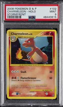 2008 POKEMON DIAMOND & PEARL STORMFRONT #102 CHARMELEON-HOLO PSA 9 - Image 1