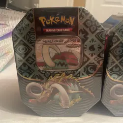 Pokemon TCG: SV Paldean Fates Great Tusk ex Tin Lot Of 2 - Image 2