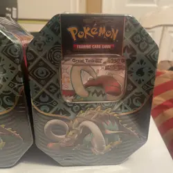 Pokemon TCG: SV Paldean Fates Great Tusk ex Tin Lot Of 2 - Image 3
