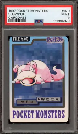 Pokemon Bandai Carddass Slowpoke Japanese #079 PSA 9 Mint - Image 1