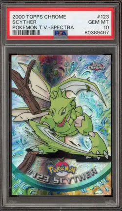 Pokemon Topps Chrome Scyther Spectra #123 PSA 10 Gem Mint - Image 1