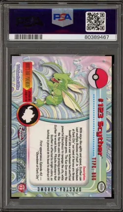 Pokemon Topps Chrome Scyther Spectra #123 PSA 10 Gem Mint - Image 2