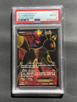 PSA 8, Pokemon Umbreon EX 119/124 Pokemon XY Fates Collide Full Art Ultra Rare - Image 1
