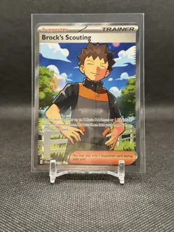 Brocks Scouting 179/159 Pokemon TCG Journey Together Full Art Trainer Hyper Rare - Image 1