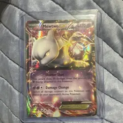 Pokemon Mewtwo EX XY107 XY Black Star Promo Full Art Holo - Image 1