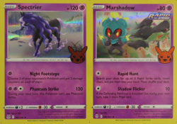 2023 Pokemon Trick or Trade Boo-ster Gengar Marshadow Dusknoir Holo Uncut Sheet - Image 4