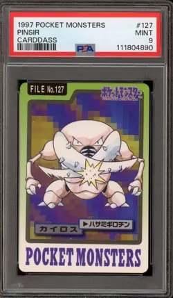 Pokemon Bandai Carddass Pinsir Japanese #127 PSA 9 Mint - Image 1