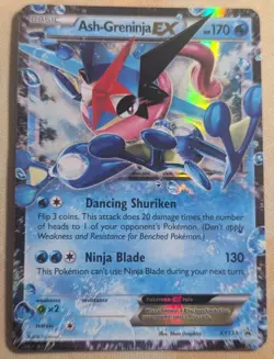 Pokemon TCG Ash-Greninja EX XY Black Star Promo XY133 Holo Card TCG Regular Size - Image 1