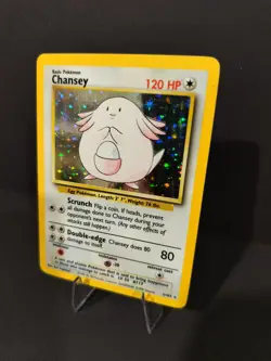 Chansey 3/102 Pokemon Base Set Unlimited Holo Rare Card WOTC LP Lightly Played - Image 2