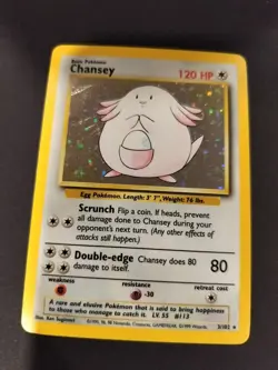 Chansey 3/102 Pokemon Base Set Unlimited Holo Rare Card WOTC LP Lightly Played - Image 5