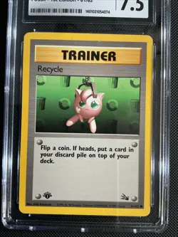 Pokemon Recycle Fossil 1st Edition Card 61/62 CGC 7.5 - Image 3