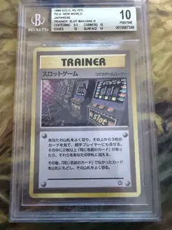 Pokemon Gold, Silver, To A New World - Arcade Game BANNED CARD! BGS 10 Japanese - Image 1