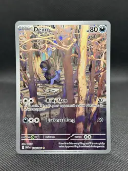 Pokemon Deino White Flare Holo Full Art Card 146/086 TCG IR NM - Image 1