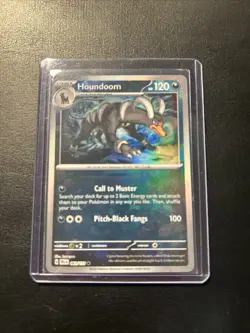 Houndoom Master Ball Pattern 063/131 Prismatic Evolutions Holo Card NM Condition - Image 1