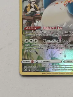 Snorlax TG10/TG30 SWSH Lost Origin Trainer Gallery Holo Pokemon TCG Card - Image 5