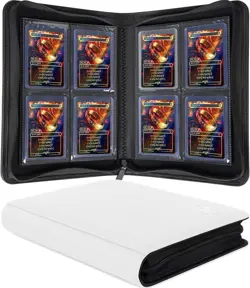 Versatile Card Storage Case for TCG, Baseball, & More - 128 Card Holder, White - Image 3