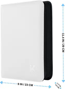 Versatile Card Storage Case for TCG, Baseball, & More - 128 Card Holder, White - Image 4