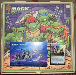 CLEAN BOX Magic The Gathering TMNT Promo Card & Pizza Box NYCC 2025 SHIPS FAST - Image 1