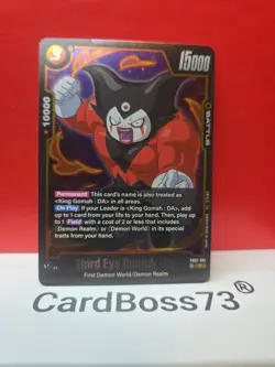 DBS Fusion World Third Eye Gomah Rare Foil Card Wish For Shenron FB07-081 - Image 2