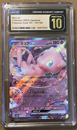 CGC 10 Pristine Mew Ex 151/165 Jpn Pokemon 151 Graded TCG Trading Card Slab 2023 - Image 1