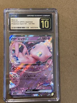 CGC 10 Pristine Mew Ex 151/165 Jpn Pokemon 151 Graded TCG Trading Card Slab 2023 - Image 3