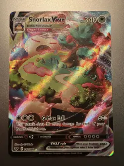 Pokemon Snorlax VMAX Holo Ultra Rare Full Art Card 142/202 Sword & Shield - Image 1