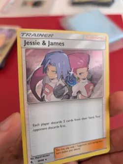 Jessie & James 58/68 Hidden Fates Holo Near Mint Condition Pokemon Card - Image 3