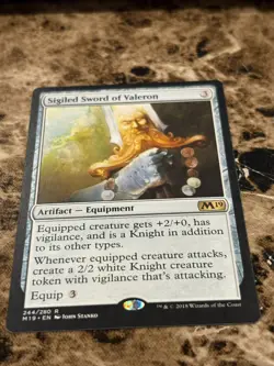SIGILED SWORD OF VALERON Magic MTG M19 Core Set - Image 1