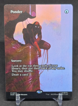 MTG Magic the Gathering Marvel's Spider-Man Ponder (Borderless) 0013 (M) - Image 1