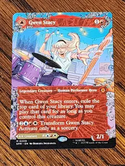 MTG Spider-Man Borderless Gwen Stacy / Ghost-Spider M #0209 Regular Beautiful - Image 2