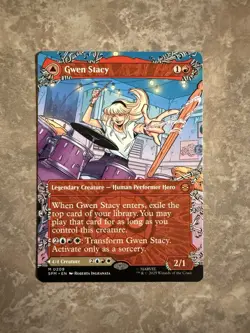 MTG Gwen Stacy (0209 Borderless) Marvel's Spider-Man Magic NM - Image 1