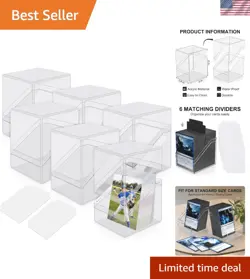 6 Acrylic Commander Deck Boxes for TCG & MTG | Organized Storage - Image 1