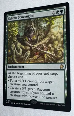 Sylvan Scavenging Foundations MTG 113 RARE 1x Non Foil, Very Light Play - Image 3