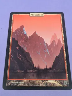 MTG Magic: Unhinged: Mountain Full Art #139/140 Basic Land - MP - Image 1