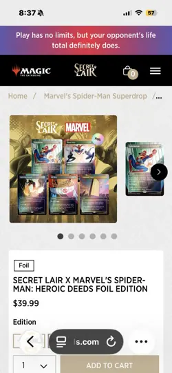 MTG Secret Lair x Marvel's Spider-Man: Heroic Deeds ~ Rainbow FOIL ~ Sealed! - Image 3