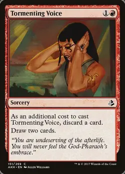 Tormenting Voice 4x FOIL AKH MTG Amonkhet Common MINT red - Image 1