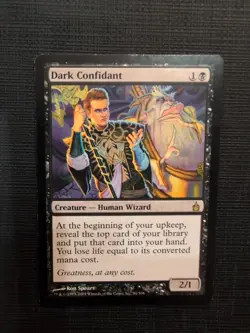 MTG Dark Confidant Card Ravnica City of Guilds LP Condition - Image 1