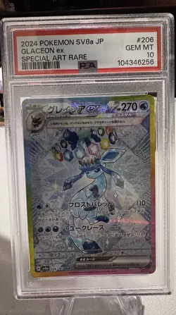 Pokemon PSA 10 GLACEON ex Special Illustration Rare #206 SAR Terastal Festival - Image 1