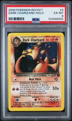2000 POKEMON ROCKET #4 DARK CHARIZARD-HOLO PSA 6 - Image 1