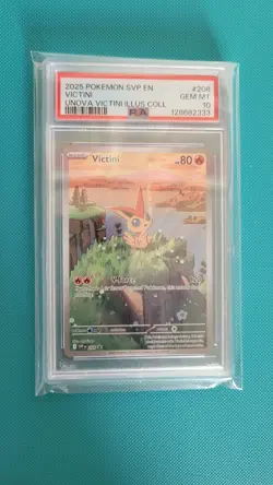 2025 POKEMON SVP EN-SV BLACK STAR PROMO #208 VICTINI PSA 10 - Image 1