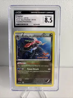 Dragalge Pokemon (2014) Black Star Promos- XY10 Flashfire Prerelease CGC 8.5 - Image 3