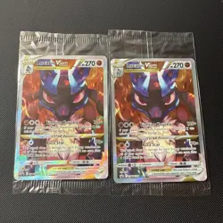 Two Pokemon TCG Lucario VSTAR SWSH291 Sealed Black Star Promo Crown Zenith - Image 1