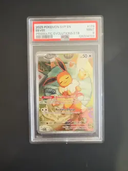 2025 POKEMON SVP EN-SV BLACK STAR PROMO #173 EEVEE PSA 9 - Image 1