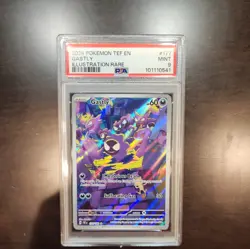 2024 POKEMON TEF EN-TEMPORAL FORCES#177 GASTLY ILLUSTRATION RARE. PSA 9 MINT - Image 1