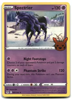 Pokemon Spectrier Holo Rare Trick or Trade 2023 081/196 LP - Image 1