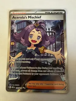 Acerola's Mischief 165/132 Mega Evolution Pokemon Full Art Trainer - Image 1