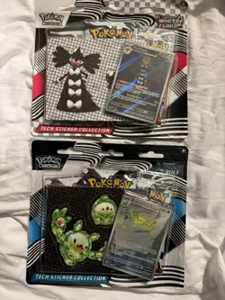 2 Pokemon TCG SV10.5 Black Bolt & White Flare Tech Sticker Collection Bundle New - Image 1