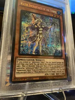 Yugioh Water Enchantress Of The Temple Golden Grading Slab 8 NM-MT MP23-EN265 - Image 2