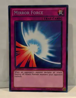 YUGIOH • MIRROR FORCE • SECRET RARE • LCYW-EN091 • 1st EDITION • LP Excellent - Image 1